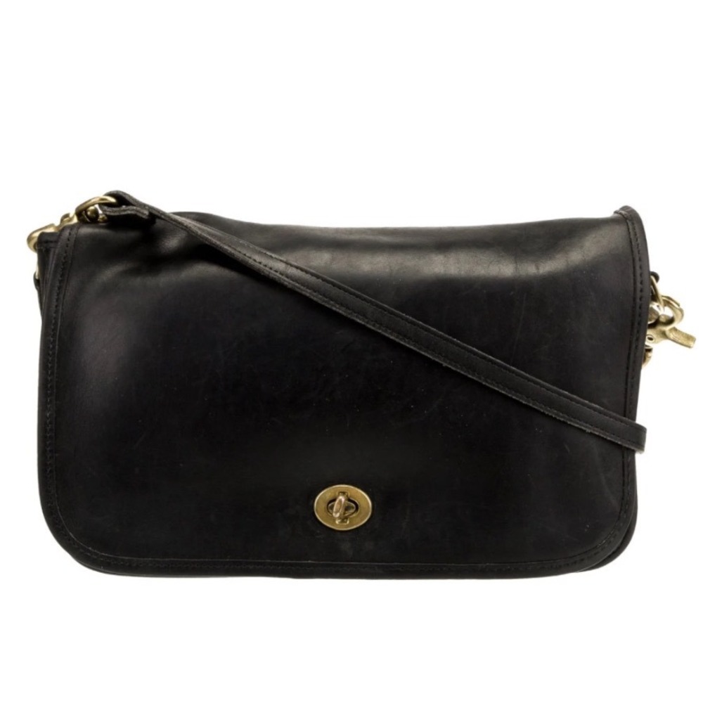 Coach Vintage Y2K Convertible Clutch Leather Turnlock Crossbody Bag Purse